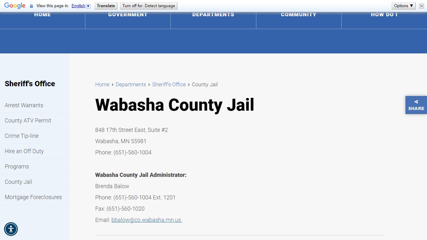 Wabasha County Jail