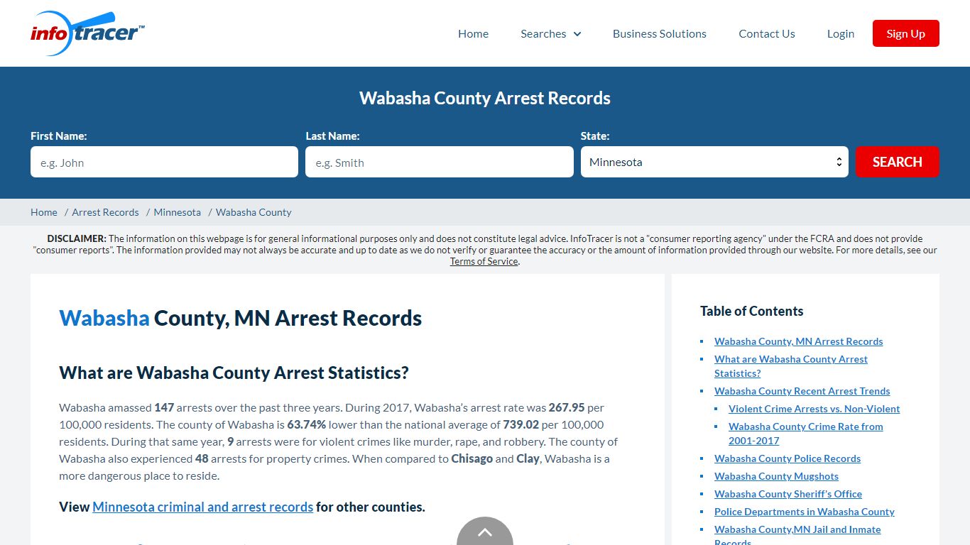 Wabasha County, MN Arrests, Mugshots & Jail Records - InfoTracer