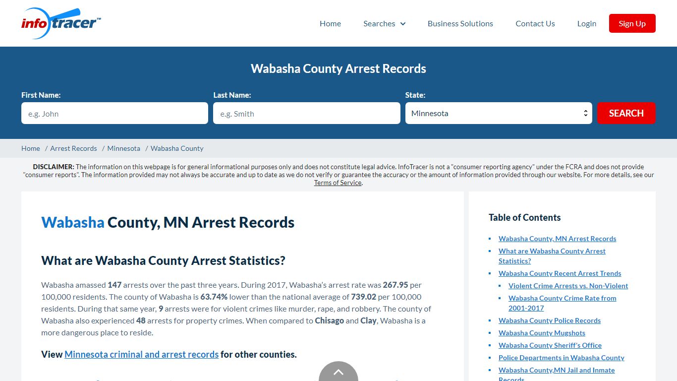 Wabasha County, MN Arrests, Mugshots & Jail Records - InfoTracer